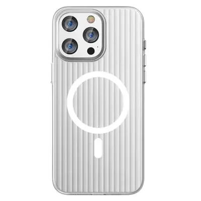 ტელეფონის ქეისი For iPhone 16 Pro Case Compatible with MagSafe Corrugated Texture Hard PC Matte Phone Cover