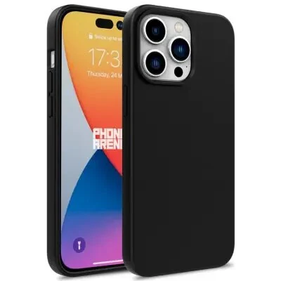 ტელეფონის ქეისი For iPhone 16 Pro Max Case Compostable Phone Cover Made of TPU and Wheat Straw - Black
