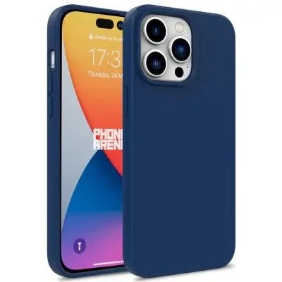 ტელეფონის ქეისი For iPhone 16 Pro Max Case Compostable Phone Cover Made of TPU and Wheat Straw - Dark Blue