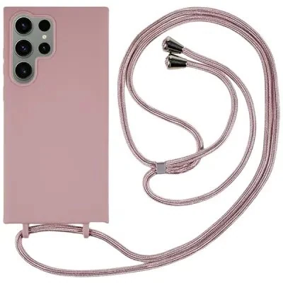 ტელეფონის ქეისი For Samsung Galaxy S25 Ultra Case TPU Soft Shockproof Phone Cover with Adjustable Lanyard