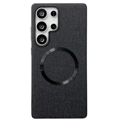 ტელეფონის ქეისი For Samsung Galaxy S25 Ultra Case Drop-Proof TPU + Cloth Back Phone Cover Compatible with