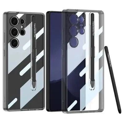 ტელეფონის ქეისი GKK For Samsung Galaxy S25 Ultra Case Crystal Clear TPU+PC Shockproof Phone Cover