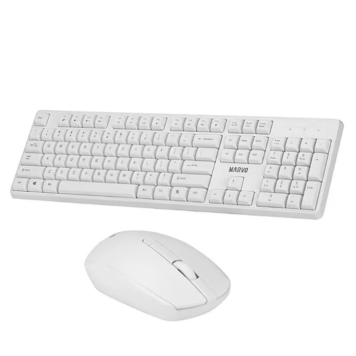 კლავიატურა და მაუსი Marvo WS005 BK wireless combo White