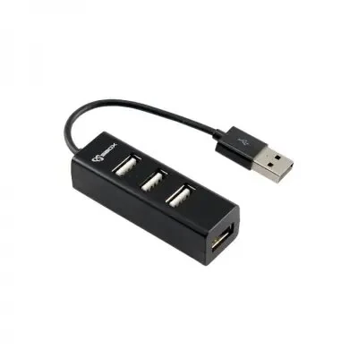 USB ჰაბი USB HUB SBOX H-204 BLACK / USB-2.0 4 PORT