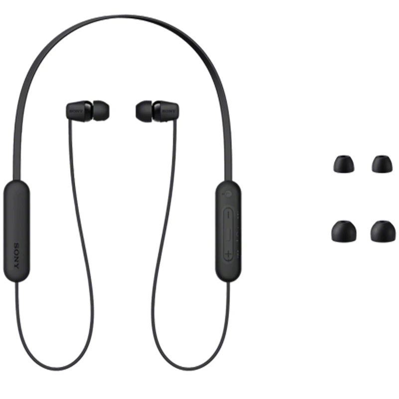ყურსასმენი Sony WI-C100 Wireless In-Ear Earphones Black (WIC100B.E)