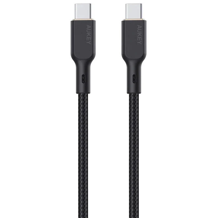 დამტენი კაბელი Aukey CB-KCC102 C-to-C 1.8M 100W Kevlar Braided USB 2.0 Cable Black