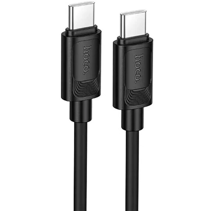 დამტენი კაბელი HOCO X122 Benefit 60W silicone charging data cable C to C(packaged) Black