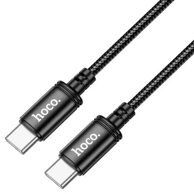 დამტენი კაბელი HOCO X89 Wind 60W charging data cable Type-C to Type-C Black