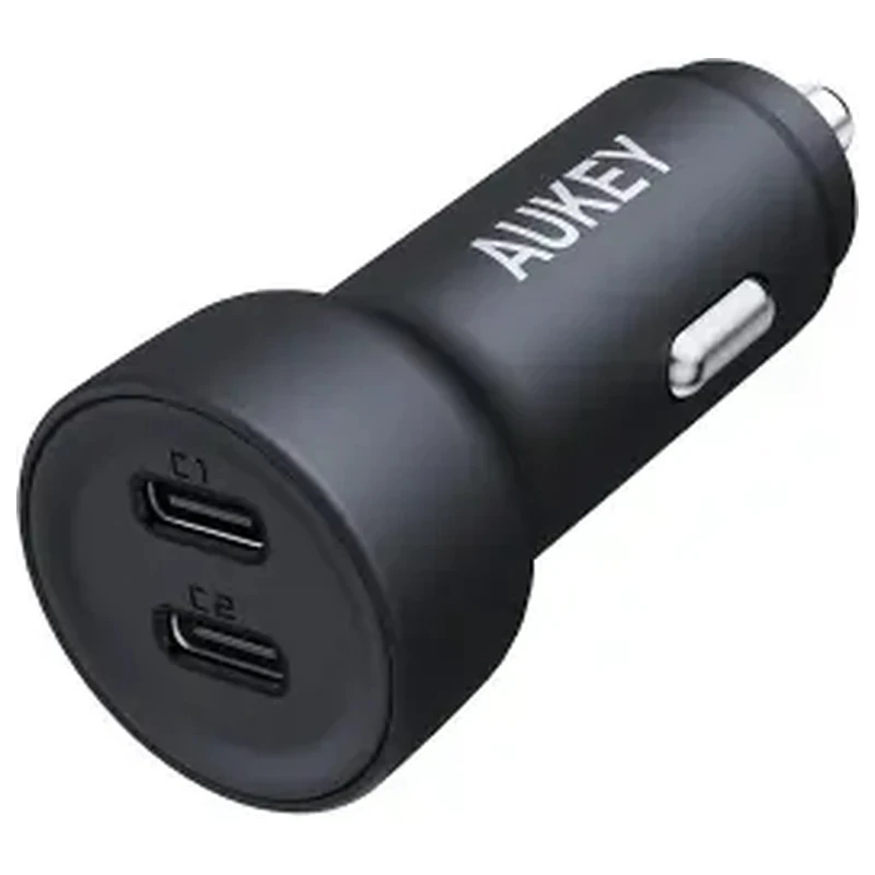 მანქანის დამტენი Aukey 65W CC-Y23 Enduro Type-C Dual 2-Port Car Charger Gray