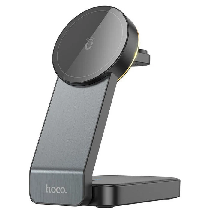 მანქანის დამტენი HOCO CQ3 Motorcycle folding 3-in-1 magnetic wireless fast charger