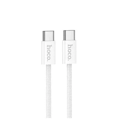 დამტენი კაბელი HOCO DU43 60W PD charging data cable Type-C to Type-C (1M) White