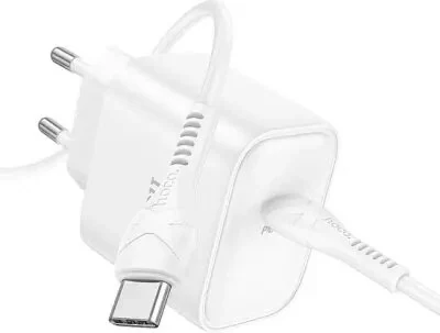 დამტენი HOCO PD25W DC71 Precise single port Charger Type-C (with C to C Cable) White