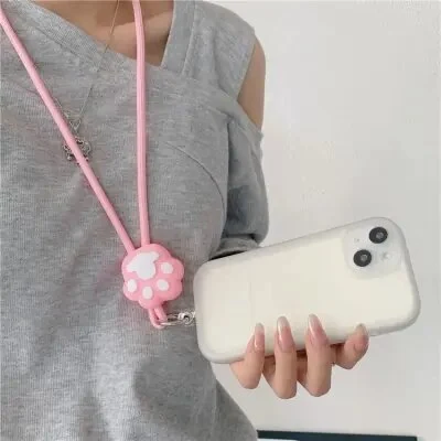 ტელეფონის ქეისი 45cm Phone Lanyard Cartoon Pendant Crossbody Rope Neck Strap with Patch - Dinosaur