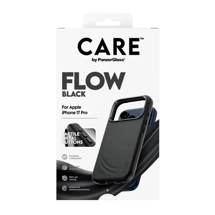 ტელეფონის ქეისი CARE by PanzerGlass Flow Case Black iPhone 17 Pro