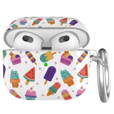 ყურსასმენის ქეისი AHASTYLE PT142-3 for Apple AirPods 3 Anti-drop Pattern Printing Earbud Charging Box Two-Piece