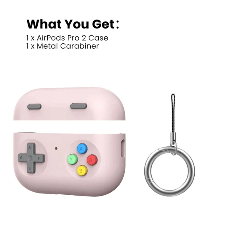 ყურსასმენის ქეისი AHASTYLE PT-DD04 For Apple AirPods Pro 2 Game Console Design Split Silicone Protective Cover