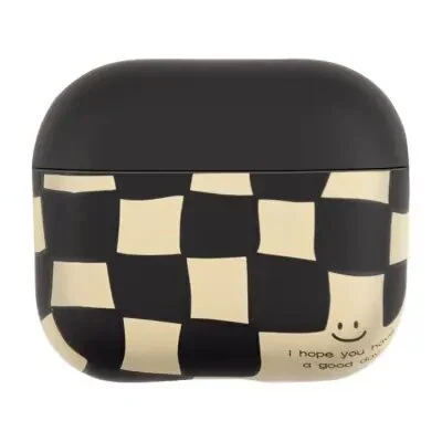 ყურსასმენის ქეისი For AirPods 4 TPU Case Earphone Charging Box Water Transfer Printing Protective Cover - Checker