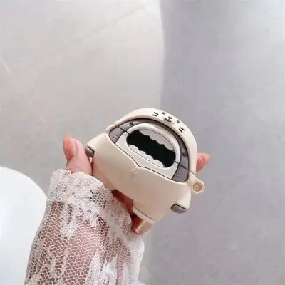 ყურსასმენის ქეისი For AirPods Pro Earphone Box Cover Bigmouth Shark Silicone Case
