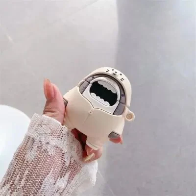 ყურსასმენის ქეისი For Apple AirPods 2nd gen. Earphone Box Cover Bigmouth Shark Silicone Case
