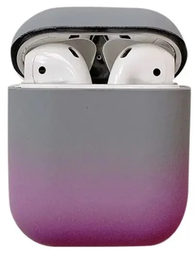 ყურსასმენის ქეისი For Apple AirPods 2nd gen.Gradient Frosted PC Hard Case Protective Cover (without Buckle)