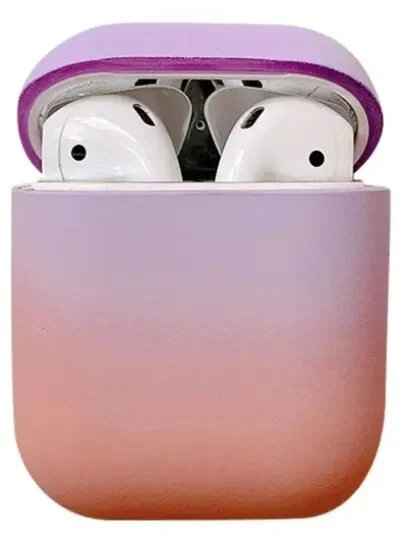 ყურსასმენის ქეისი For Apple AirPods 2nd gen.Gradient Frosted PC Hard Case Protective Cover (without Buckle)