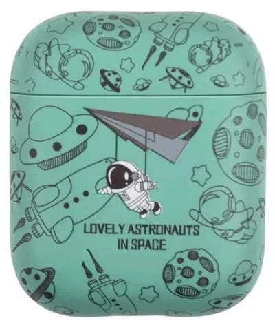 ყურსასმენის ქეისი For Apple AirPods 2nd gen.TPU Earphone Charging Case Water Transfer Printing Protective Cover