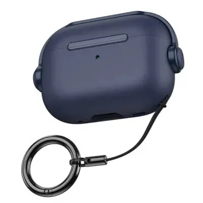 ყურსასმენის ქეისი For Apple AirPods Pro 2 Anti-drop Headset Style Dual-color PC+TPU Earbud Cover with Ring Strap