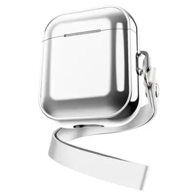 ყურსასმენის ქეისი For Apple AirPods Pro 2 Charging Case Cover with Strap, Bluetooth Headset Soft TPU Case