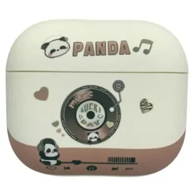 ყურსასმენის ქეისი For Apple AirPods Pro Earphone Protector TPU Lovely Panda Earphone Shell - White