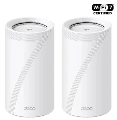 Mesh Wi-Fi სისტემა TP-Link Deco BE85(2-pack) BE19000 Whole Home Mesh Wi-Fi 7 System