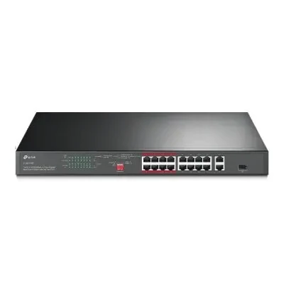 ქსელის კომუტატორი TP-Link TL-SL1218P 16-Port 10/100 Mbps + 2-Port Gigabit Rackmount Switch with 16-Port PoE+