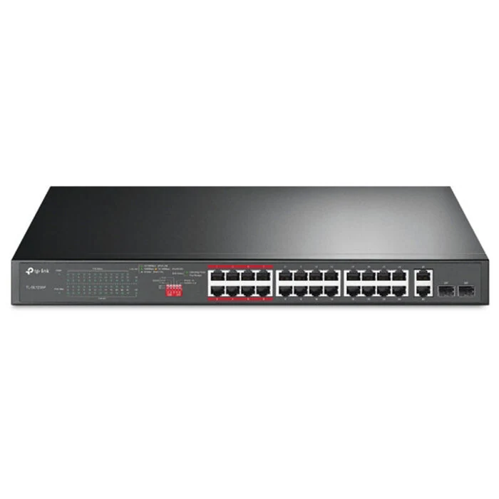 ქსელის კომუტატორი TP-Link TL-SL1226P 24-Port 10/100Mbps + 2-Port Gigabit Rackmount Switch with 24-Port PoE+