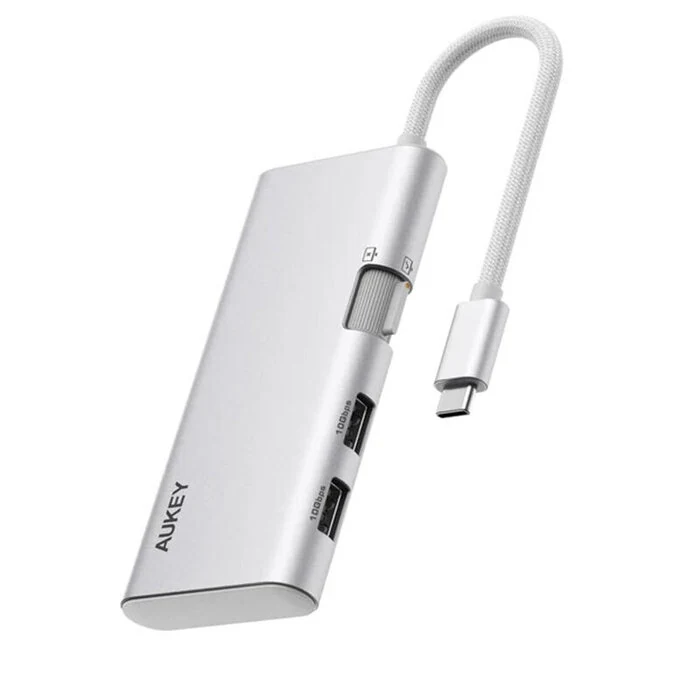 USB ჰაბი Aukey OfficeDok 6-in-1 USB C Hubs UH-CUH02