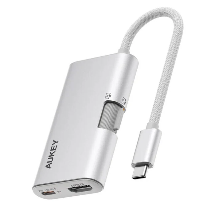 USB ჰაბი Aukey TravelDok 3-in-1 USB-C Hub UH-CUH01