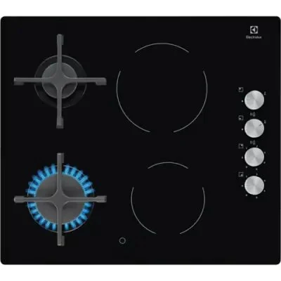 ჩასაშენებელი ზედაპირი Electrolux EGE6172NOK Black Glass