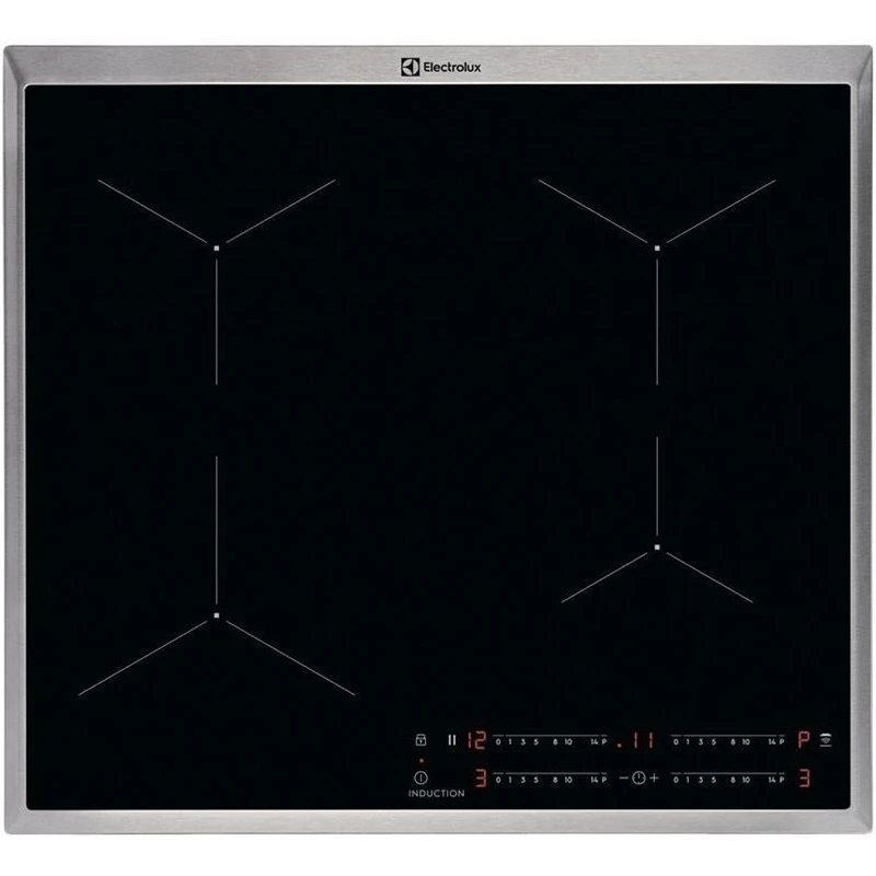 ჩასაშენებელი ზედაპირი Electrolux EIT60443X Black Glass