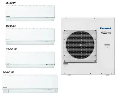 ინვერტორული კონდიციონერი Panasonic CU-5E34PBD + CS-E9RKDW 3Pcs