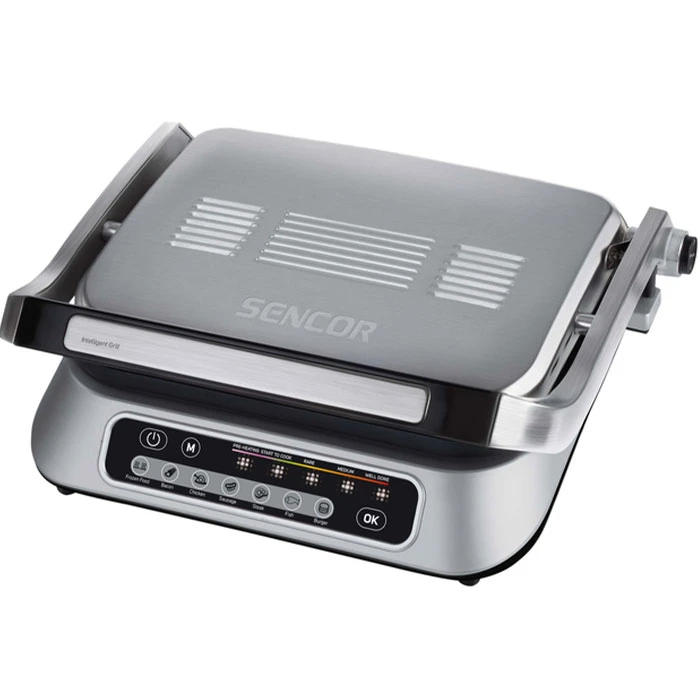 ელექტრო გრილი Sencor SBG 6031SS Non-stick grill plates, open 90° / open 180°, 30 × 25 cm, 314 x 235 x 135