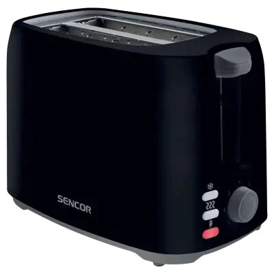 ტოსტერი Sencor STS 2607BK Toaster, 2 slots for making two slices, Three functions in one, Electronic