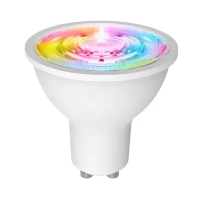 Moes WB-TD5-RWW-GU10-MS Wi-Fi E27 ტიპის ჭკვიანი LED ნათურა დიმირებით და RGB განათებით 5 ვატი