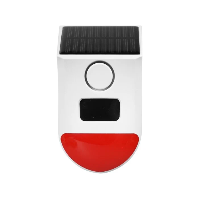 ჭკვიანი სირენა Moes Tuya WiFi Smart Siren Alarm Solar Powered Sound Light Human PIR Motion Sensor Waterproof