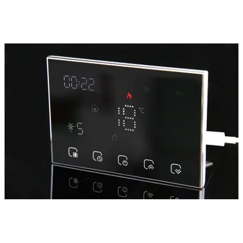 Moes WRHT-8000-GC-BK-EN უკაბელო პროგრამირებადი ჭკვიანი თერმოსტატი გაზის ქვაბისთვის შავი