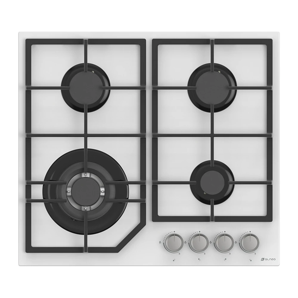 ჩასაშენებელი გაზის ზედაპირი Alneo ALN BL 023 W GLASS