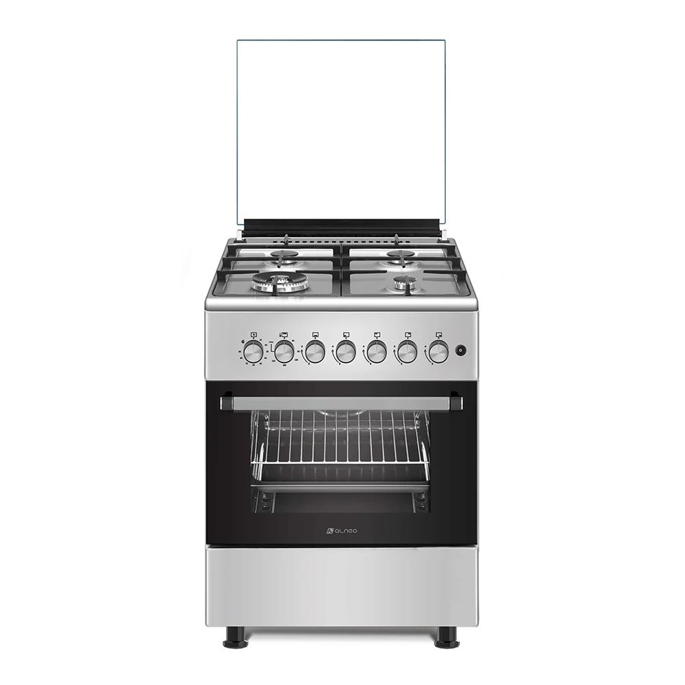 გაზქურა კომბინირებული ღუმელით Alneo ALN 6070TS INOX WOK