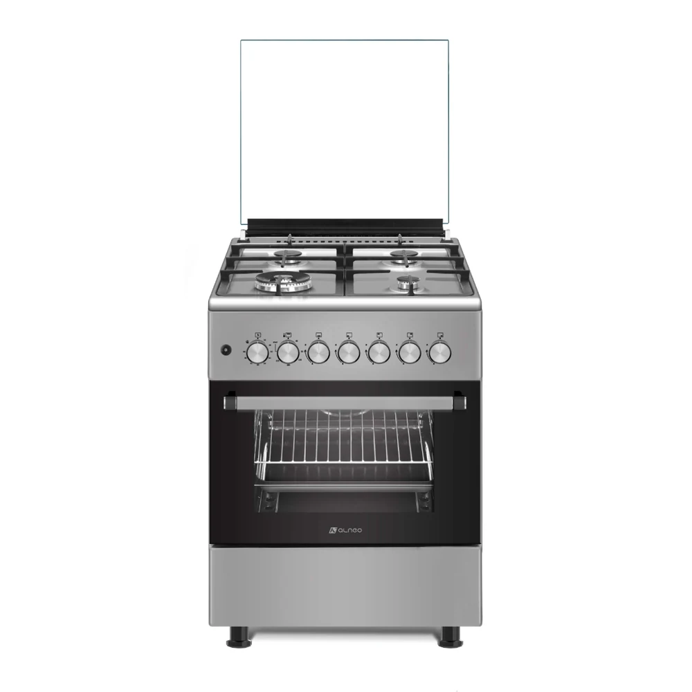 გაზქურა კომბინირებული ღუმელით Alneo ALN 6070B INOX WOK FAN
