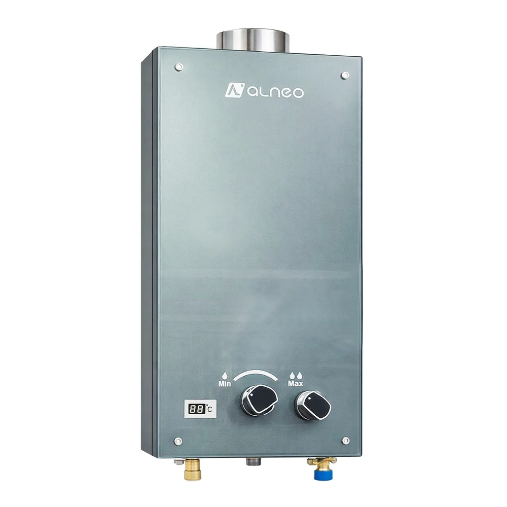 გაზის წყლის გამაცხელებელი Alneo JSG22-H03 SILVER GLASS