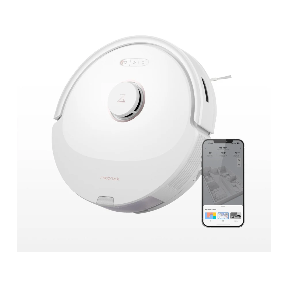 რობოტი მტვერსასრუტი Roborock Q8 Max+ თეთრი (Q8MP52-00)